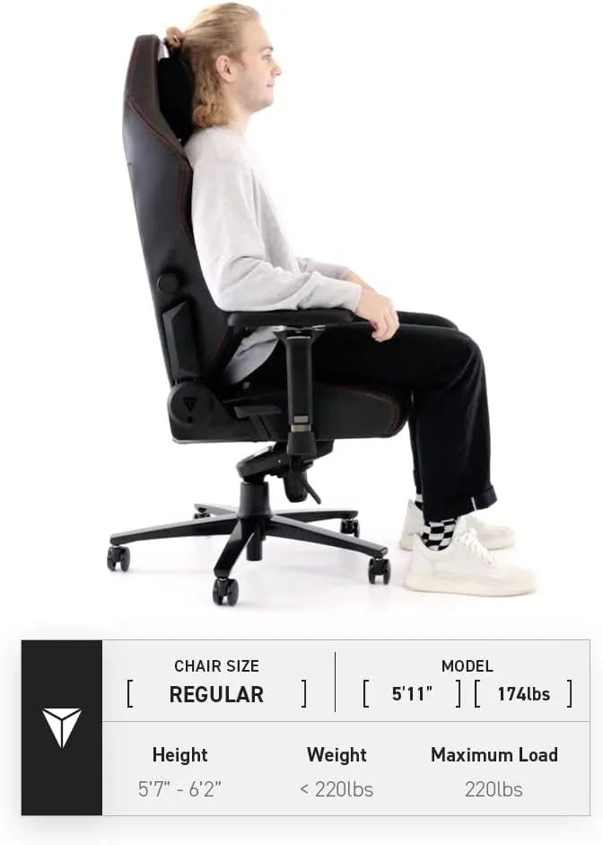 Secretlab Titan Evo Stealth Gaming Chair - Reclining, Ergonomic & Comfortable Computer Chair with 4D Armrests, Magnetic Head Pillow & 4-Way Lumbar Support - Black - Leatherette