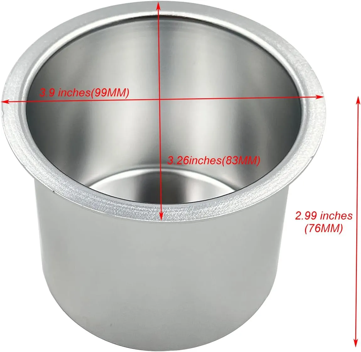 SEETOOOGAMES Drop-in Cup Holder Insert - Jumbo Silver Aluminum Cup Holders for Table - Pack of 4