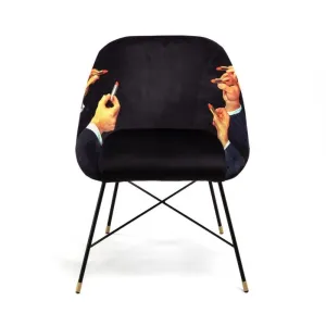 Seletti Toiletpaper Padded Chair Lipsticks Black
