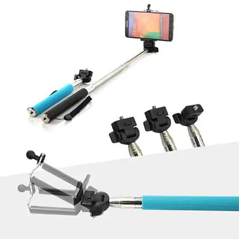 Selfie Stick With Bluetooth, Telescopic 40 Inch Length, Zoom Control & Rechargeable Remote