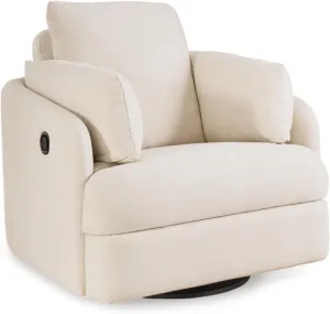 Signature Design by Ashley Modmax Coastal Press-Back Swivel Glider Rocker Recliner with Machine Washable Cover, Hidden Storage Compartments and 2 Bolster Pillows, Beige