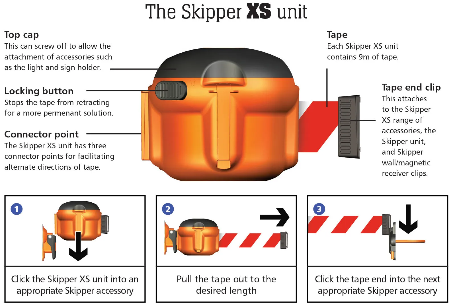Skipper XS Retractable Barrier