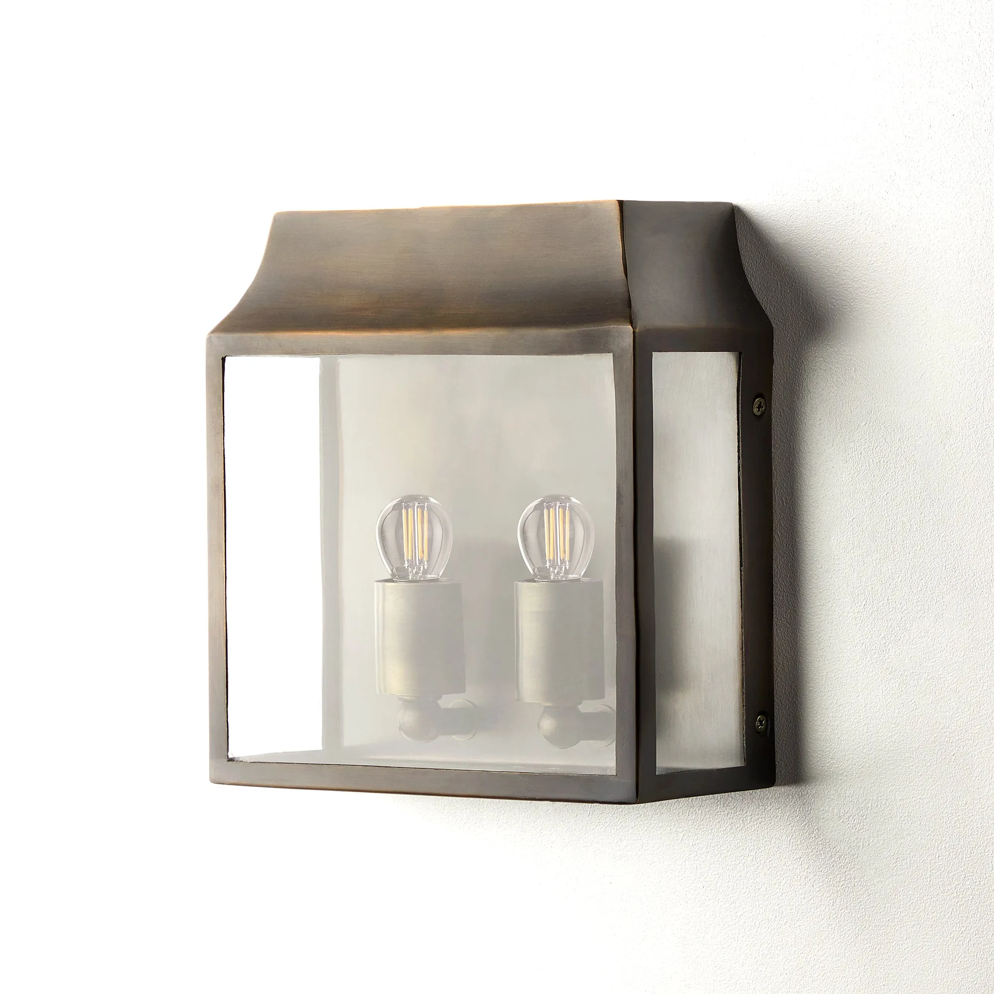 Smaller Double Crail wall sconce bronze