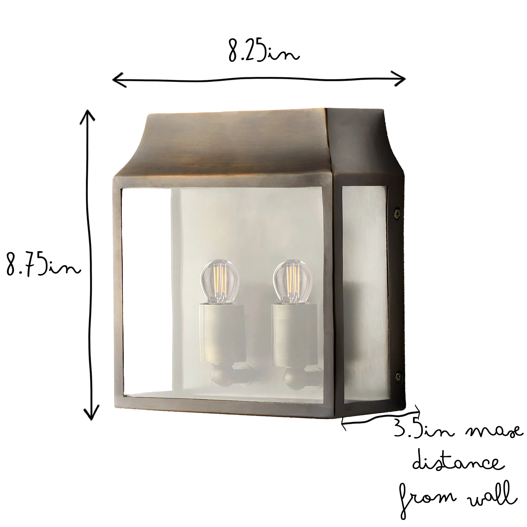 Smaller Double Crail wall sconce bronze