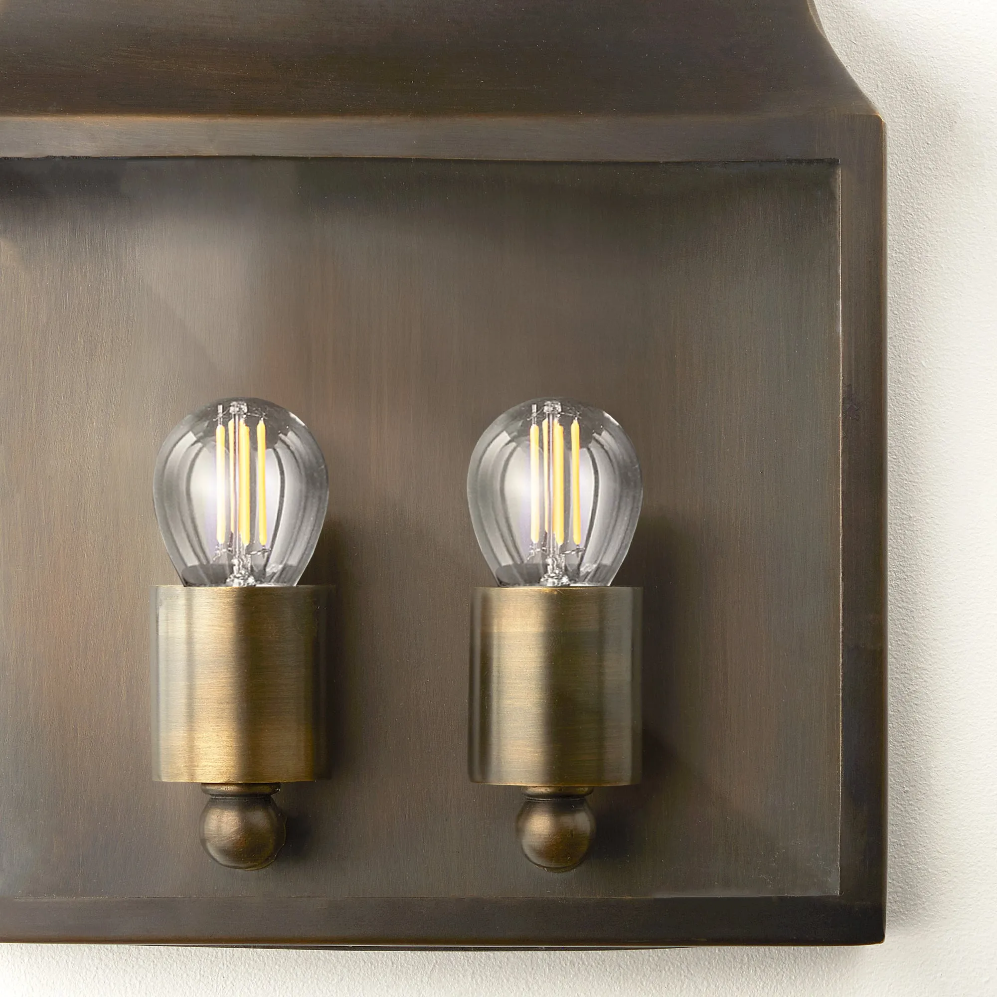 Smaller Double Crail wall sconce bronze