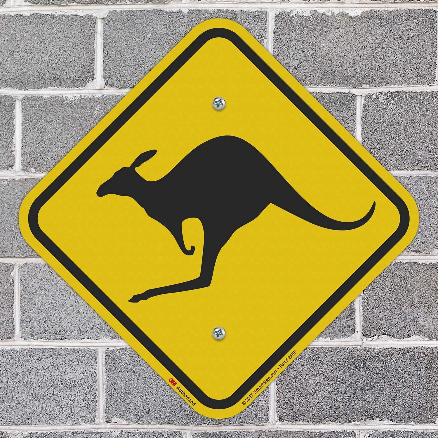 SmartSign "Kangaroo Crossing" Sign | 12" x 12" 3M Engineer Grade Reflective Aluminum