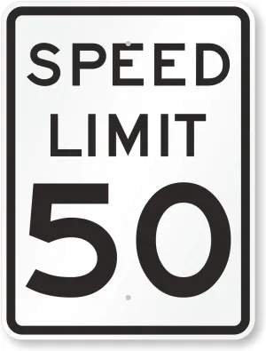SmartSign "Speed Limit 50" MUTCD Sign | 18" x 24" 3M Diamond Grade Reflective Aluminum