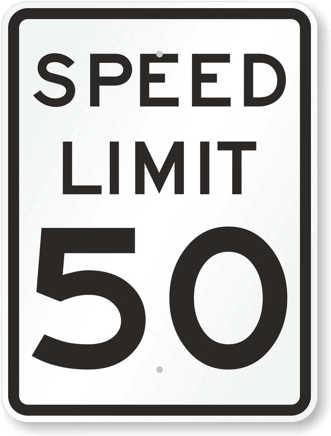SmartSign "Speed Limit 50" MUTCD Sign | 18" x 24" 3M Diamond Grade Reflective Aluminum