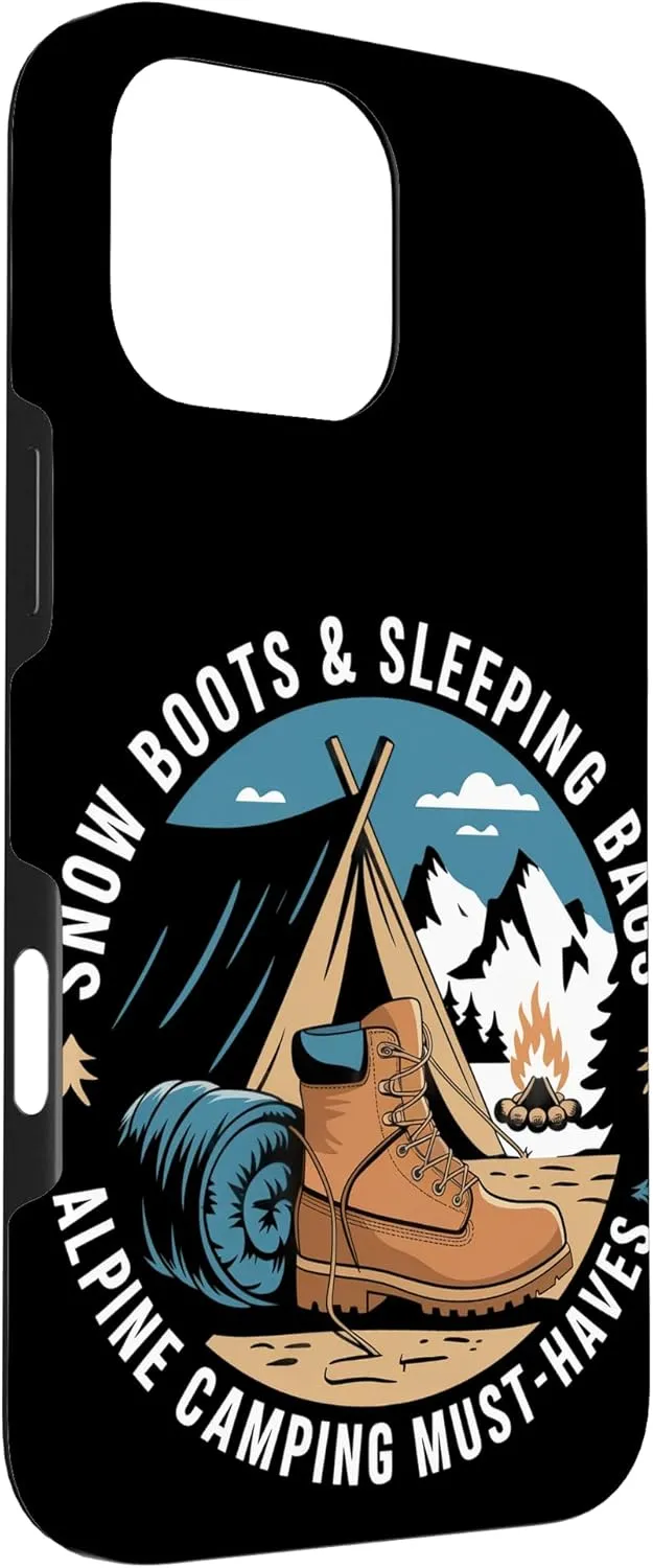 Snow Boots & Sleeping Bags Alpine Camping Case for iPhone 16 Pro Max