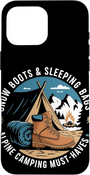 Snow Boots & Sleeping Bags Alpine Camping Case for iPhone 16 Pro Max