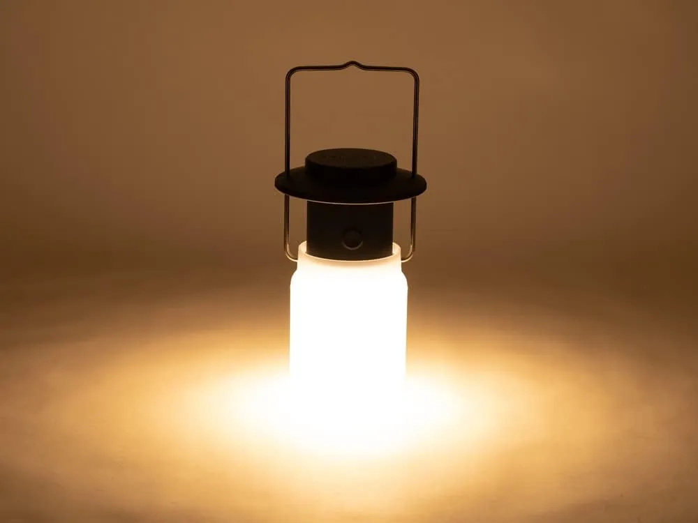 Snow Peak Mini Hozuki - Battery-Powered & Lightweight Camping Light - Portable Lantern for Soft, Ambient Light, Black