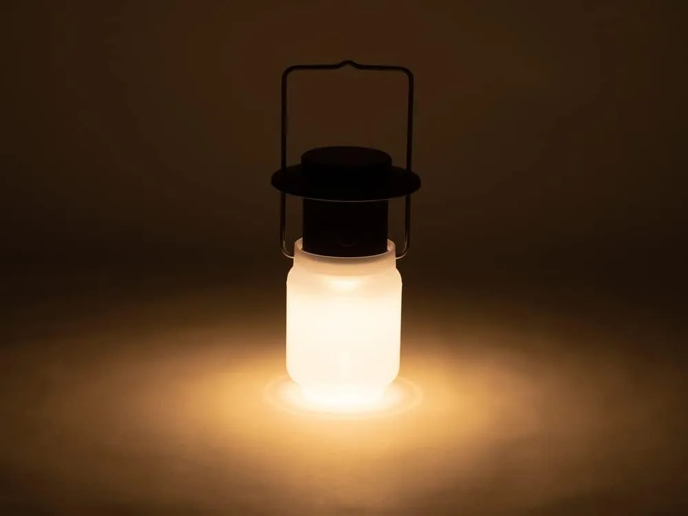 Snow Peak Mini Hozuki - Battery-Powered & Lightweight Camping Light - Portable Lantern for Soft, Ambient Light, Black