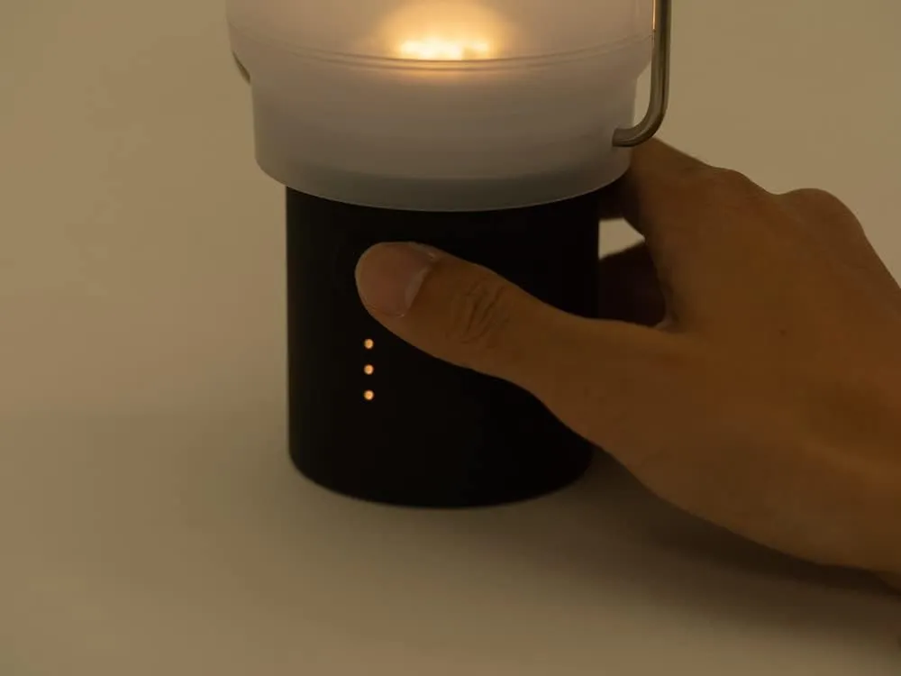 Snow Peak Mini Hozuki - Battery-Powered & Lightweight Camping Light - Portable Lantern for Soft, Ambient Light, Black