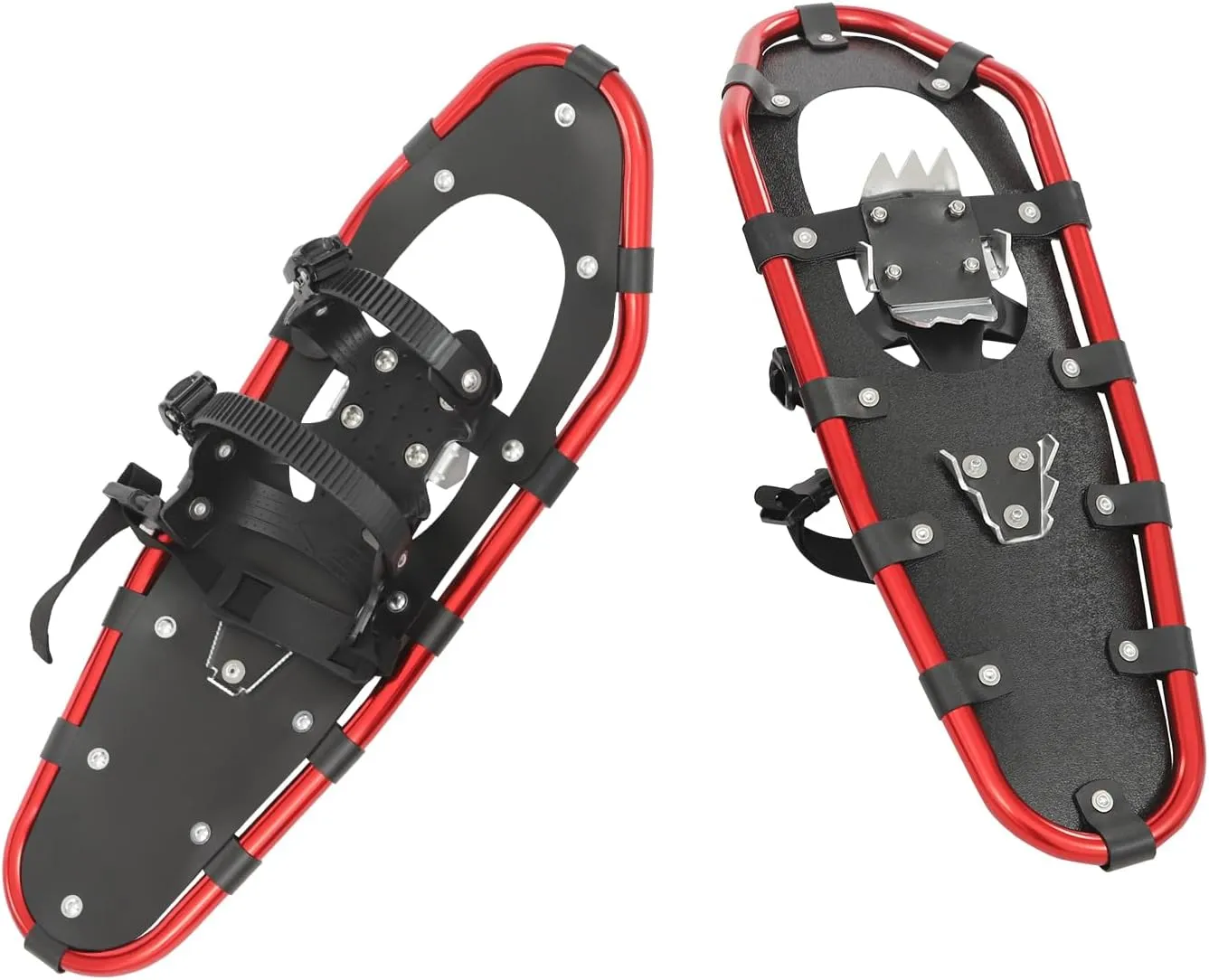 Snowshoes with Adjuatable Trekking Poles Bundle, Carry Bag Light Weight Aluminum Walking Hiking Poles Durable All Terrain with Adjustable Binding Idea
