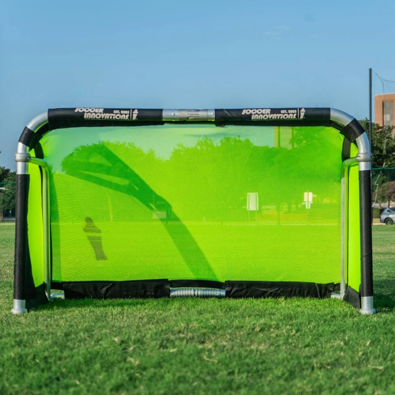 Soccer Innovations Quick Fold Portable Aluminum Goals - 5' x 3' Size, Competition Soccer Goal, Backyard Goal for Practice, Collapsible Goal, Mini Net