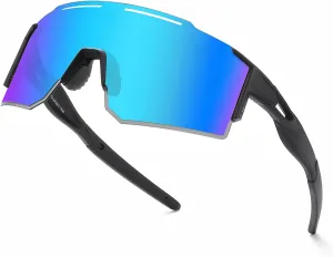 Sports Polarized Sunglasses for Men and Women, UV 400 TR90 Protection Sunglasses for Cycling, Skiing, Driving