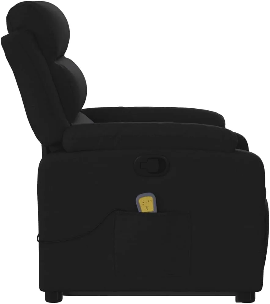 Stand up Massage Recliner Chair Black FabricLounge Chair Comfy Chair Living Room Chair Suitable for Decks, Living Rooms, and patios.