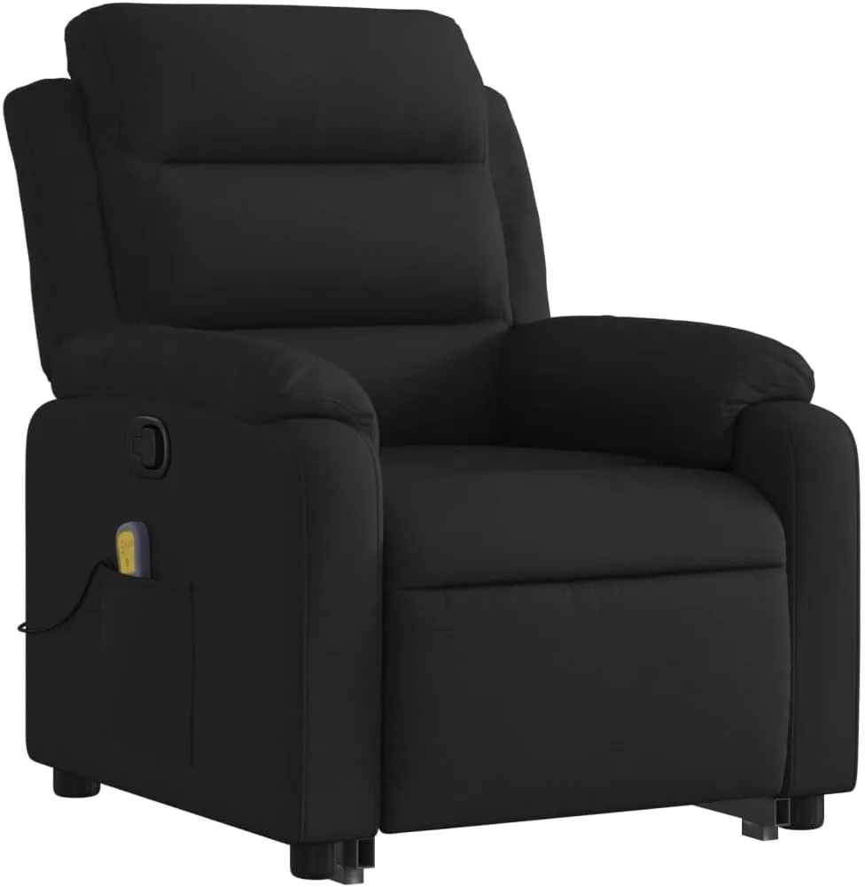 Stand up Massage Recliner Chair Black FabricLounge Chair Comfy Chair Living Room Chair Suitable for Decks, Living Rooms, and patios.