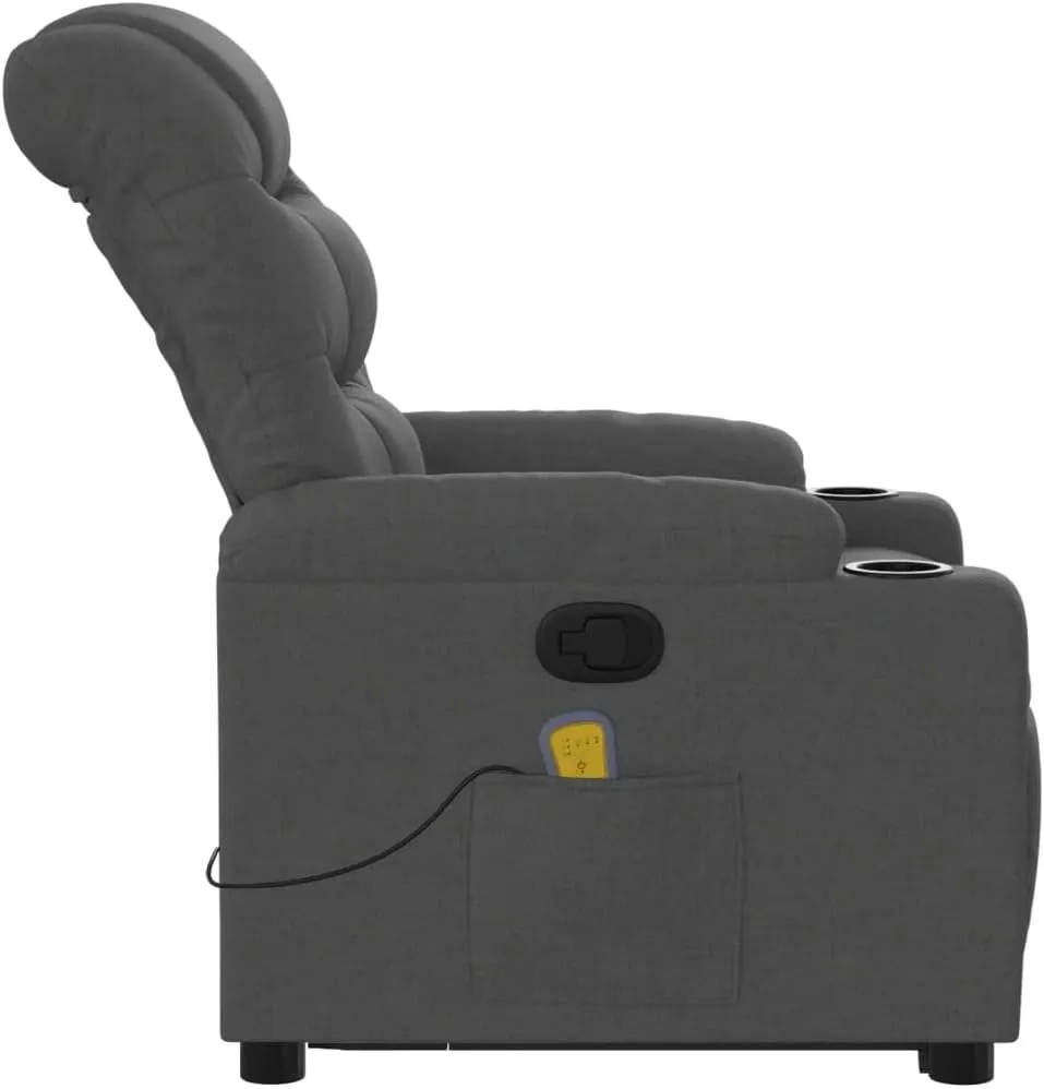 Stand up Massage Recliner Chair Dark Gray FabricLounge Chair Comfy Chair Living Room Chair Suitable for Decks, Living Rooms, and patios.