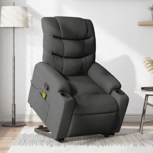 Stand up Massage Recliner Chair Dark Gray FabricLounge Chair Comfy Chair Living Room Chair Suitable for Decks, Living Rooms, and patios.