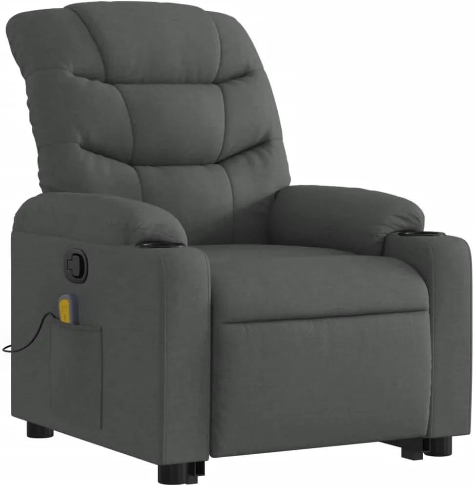 Stand up Massage Recliner Chair Dark Gray FabricLounge Chair Comfy Chair Living Room Chair Suitable for Decks, Living Rooms, and patios.