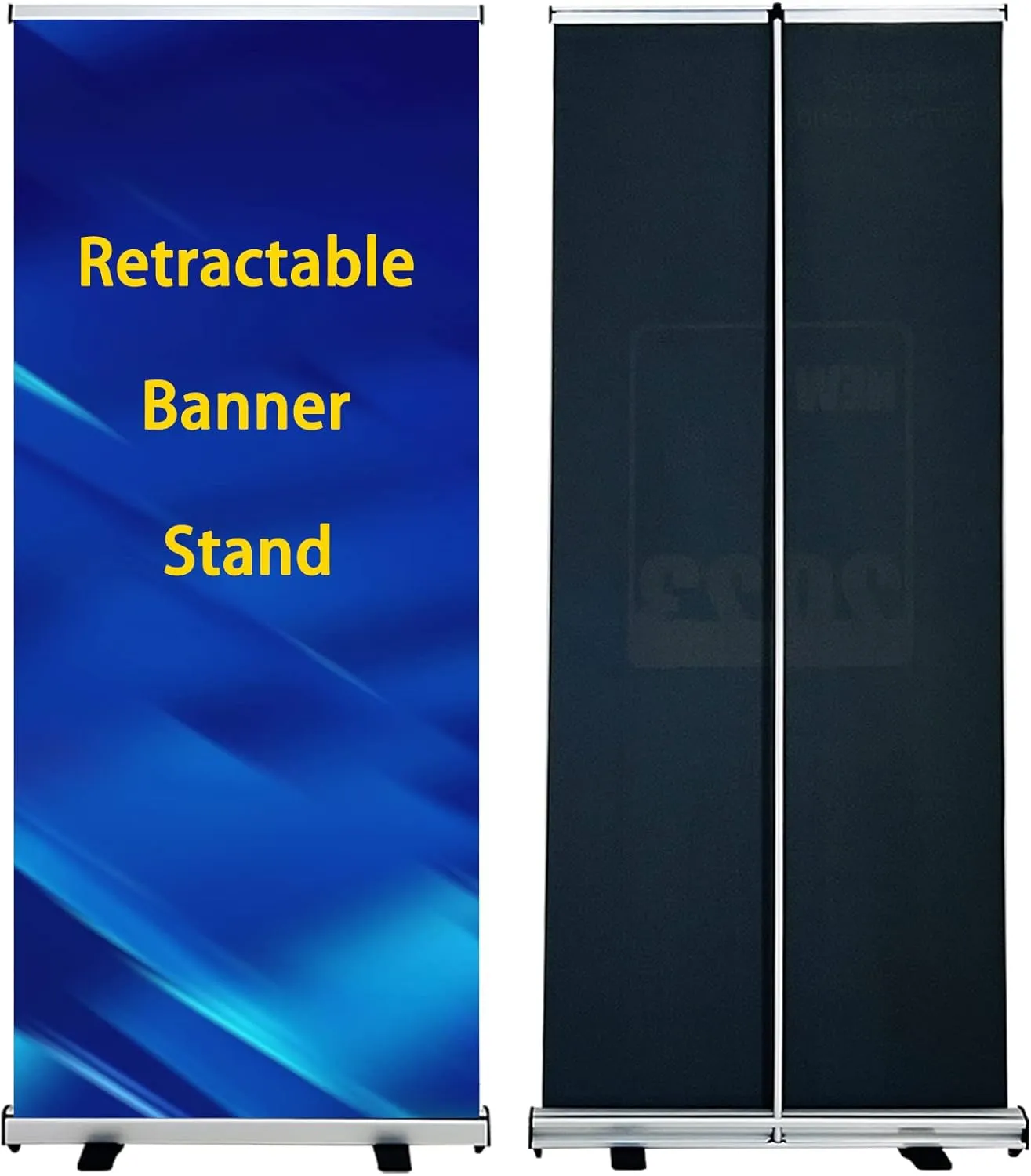 Standard Retractable Roll Up Banner Stand 33.5"x80 inches (Stand ONLY) with Padded Carrying Canvas Bag It is Perfect for Trade Show and Store Display