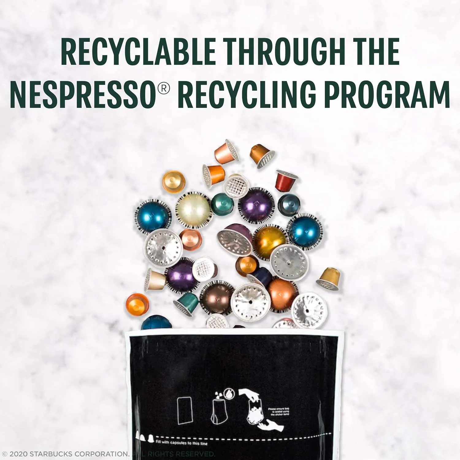 Starbucks by Nespresso Vertuo, Blonde Roast Espresso, 50-count Espresso Pods, Brews, 1.35 oz.