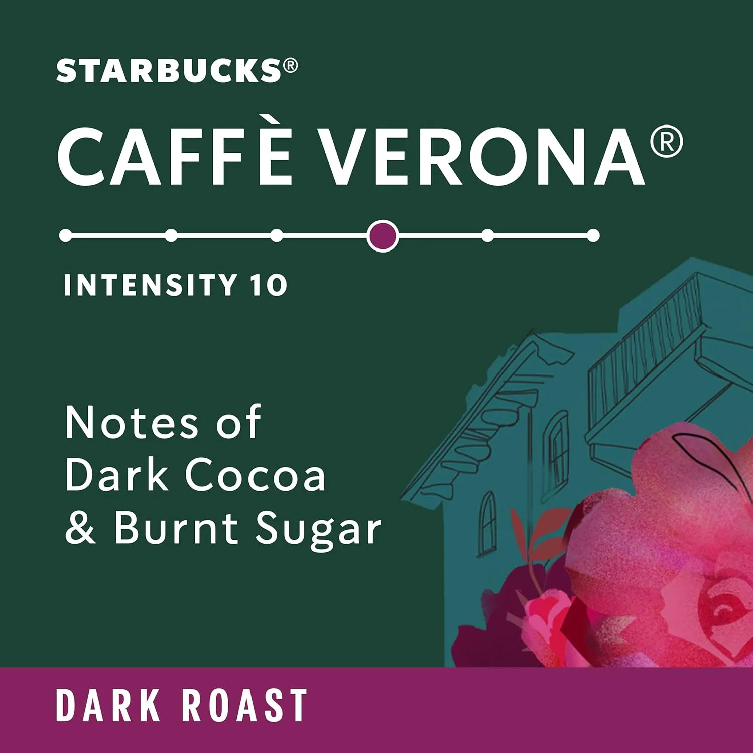 Starbucks by Nespresso Vertuo, Caffè Verona Dark Roast Coffee, 32-count Coffee Pods, Brews 7.8 oz.