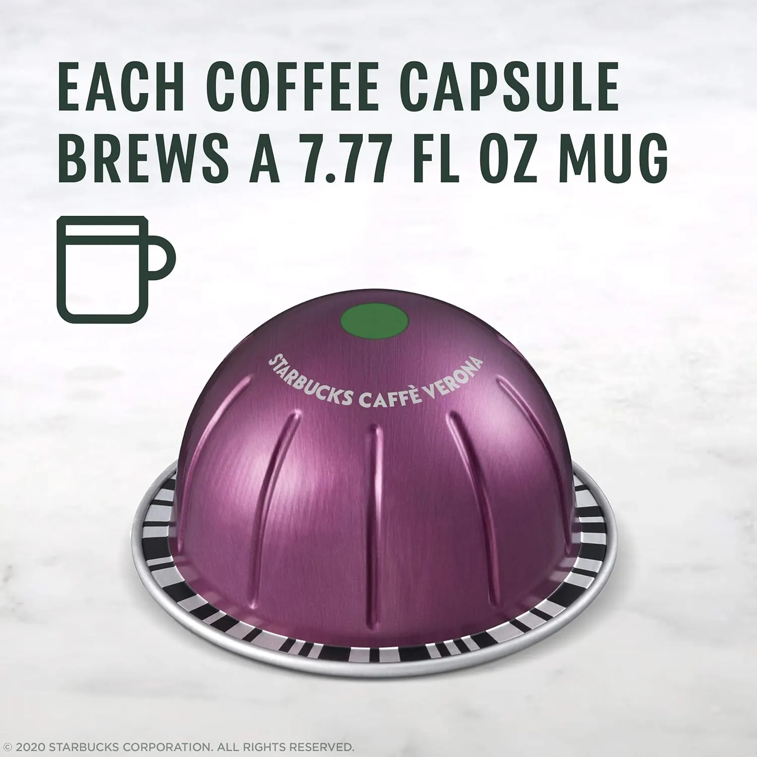 Starbucks by Nespresso Vertuo, Caffè Verona Dark Roast Coffee, 32-count Coffee Pods, Brews 7.8 oz.