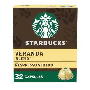 Starbucks by Nespresso Vertuo, Veranda Blend, Blonde Roast Coffee, 32-count Coffee Pods, Brews 7.8 oz.