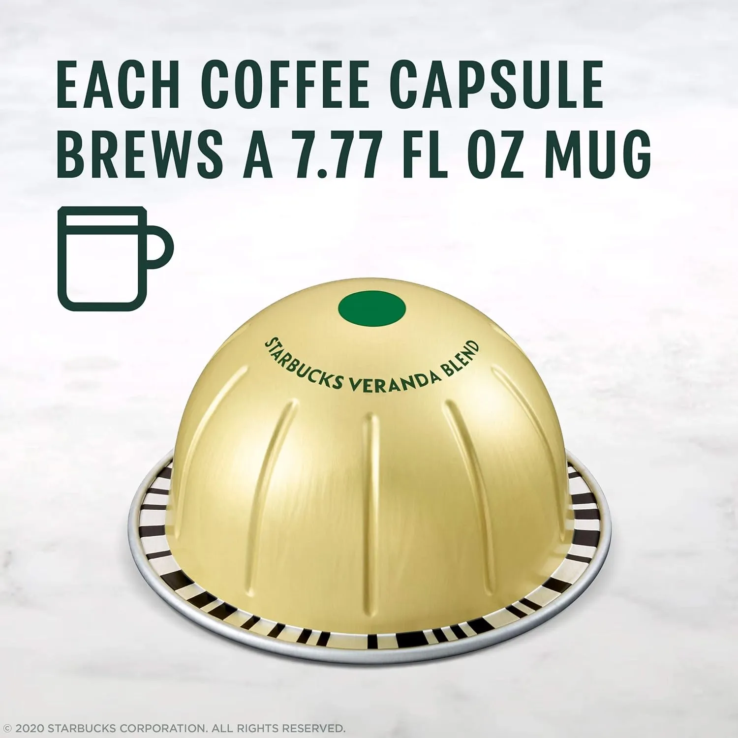 Starbucks by Nespresso Vertuo, Veranda Blend, Blonde Roast Coffee, 32-count Coffee Pods, Brews 7.8 oz.