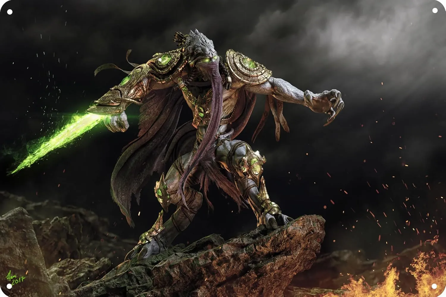 Starcraft, Protoss, Starcraft Ii: Legacy Of The Void, Zeratul Game 8X 12 Inches Retro Metal Tin Sign - Vintage Art Poster Plaque