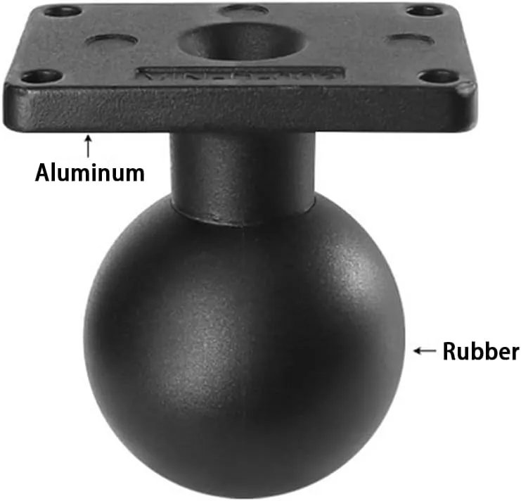 Strg 2.25'' Ball Mounts with AMPS Rectangle Plate, Ball Mount Base Compatible with RAM and 2.25" Ball Double Socket Arm from Arkon, iBolt and Tackform Enterprise Series