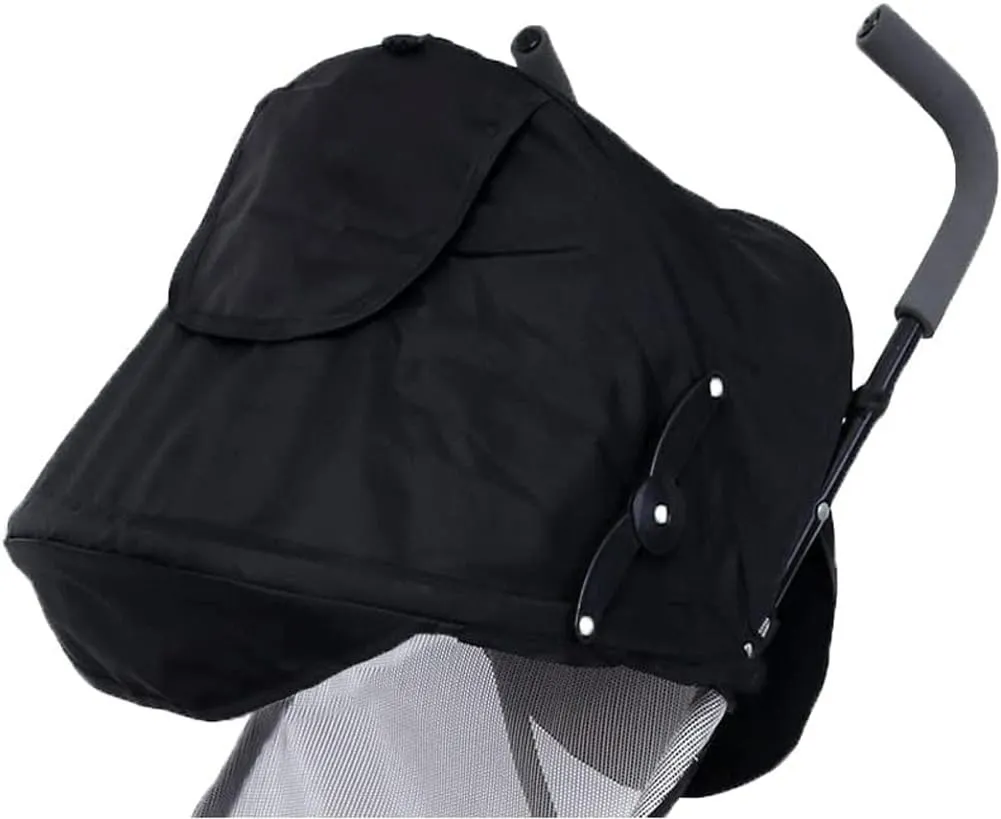 Summer Baby Strollers Awning Sunshade Pram Sun Shade Cover UPF50  Sun Cover for Pushchair Buggy UV Protection Sun Visor Toddler Blackout Blind with Viewing Window Pockets Windproof Rain Cover Canopy