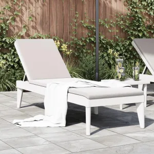 Sun Lounger White 73.2"x23.6"x11.4" PPrecliner Chair Patio Chairs Camping Chairs Outdoor Lounge chairsSuitable for Gardens, courtyards