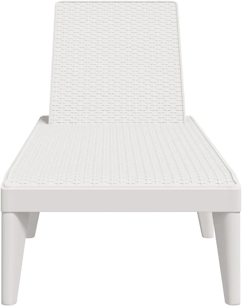 Sun Lounger White 73.2"x23.6"x11.4" PPrecliner Chair Patio Chairs Camping Chairs Outdoor Lounge chairsSuitable for Gardens, courtyards