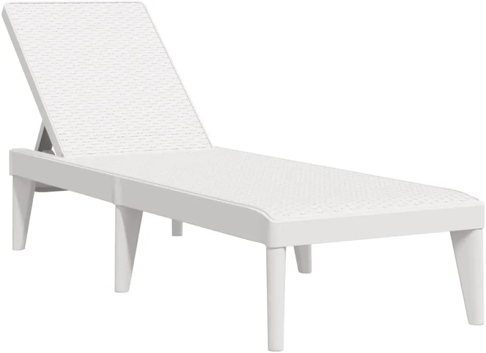 Sun Lounger White 73.2"x23.6"x11.4" PPrecliner Chair Patio Chairs Camping Chairs Outdoor Lounge chairsSuitable for Gardens, courtyards