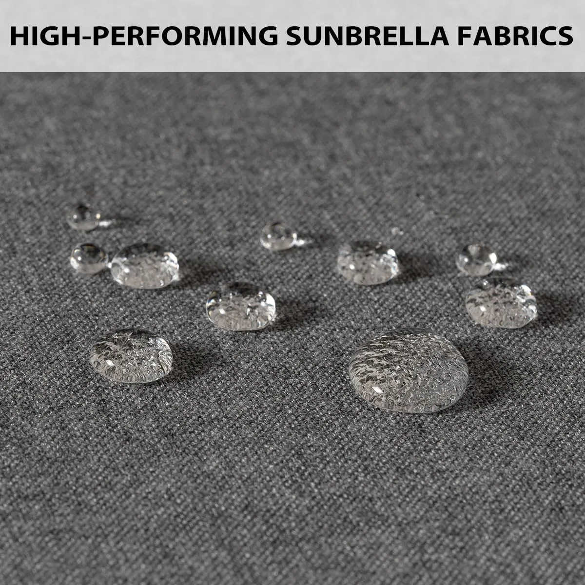 Sundale Outdoor Sunbrella Deep Seat Cushions, Patio Acrylic Sectional Sofa Couches Cushion and Pillow, Water-Resistant Furniture Replacement Cushions, 23 x 26 x 4 inches - Cast Slate