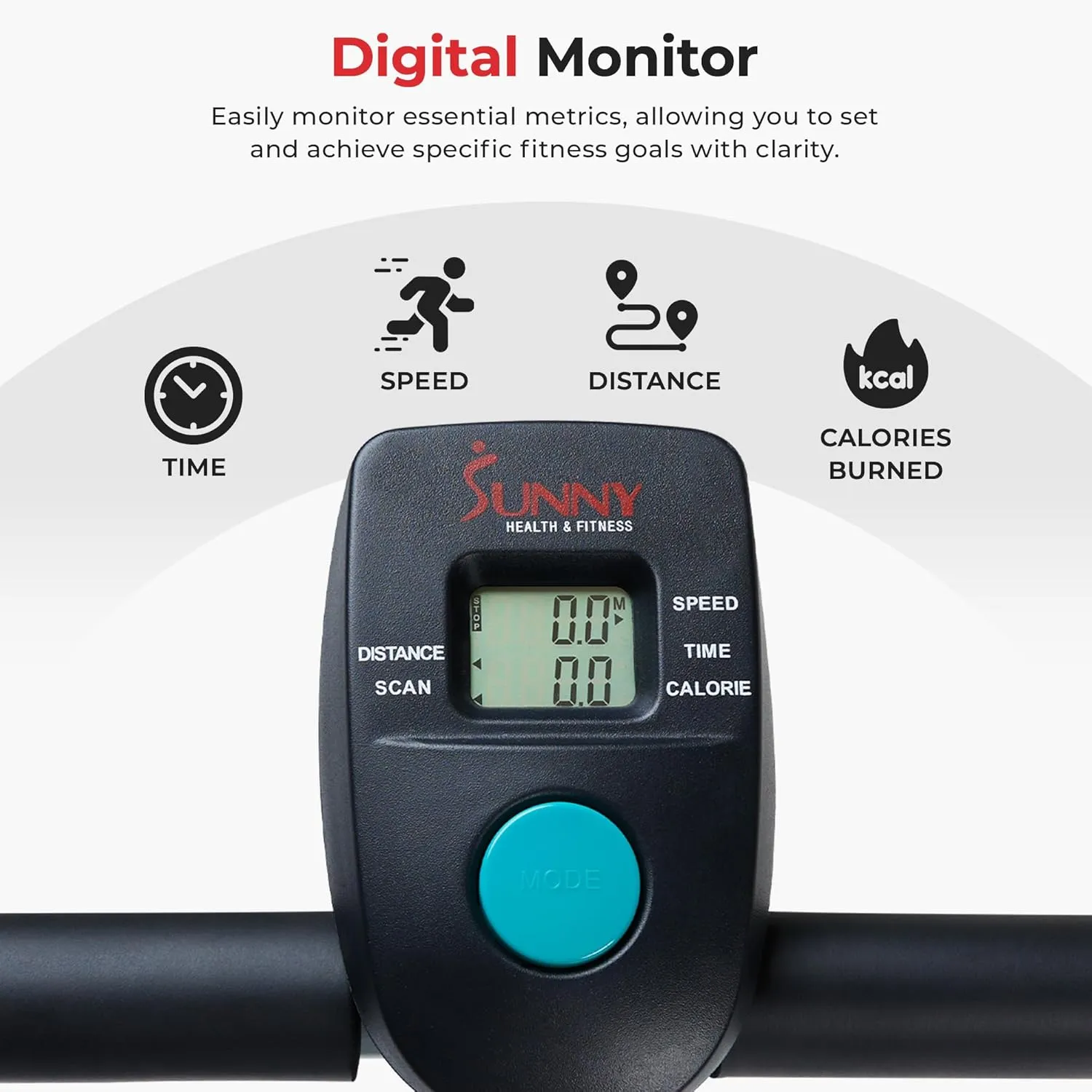 Sunny Health & Fitness Compact & Foldable Treadmill, Non-Slip Surface, Optional Dual Mode Walking/Running, Non-Electric Fixed Incline, Digital Monitor, Smart Bluetooth Connection with SunnyFit App