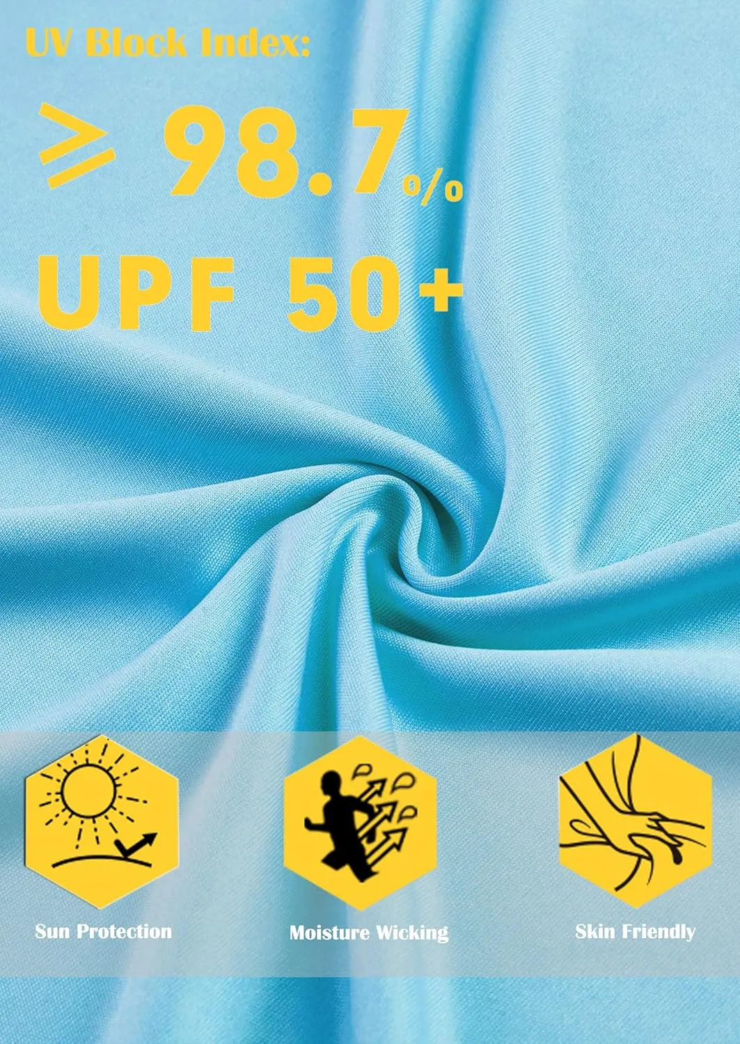 Susclude Men's Sun Protection UPF 50  UV/SPF Long Sleeve T-Shirt Outdoor Rashguard Shirts for Running,Fishing,Hiking