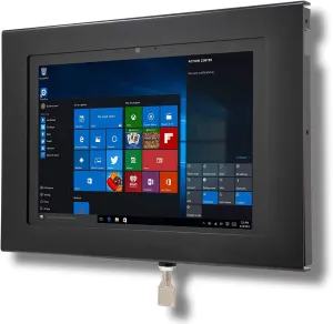 TABcare Locking Security Metal Case for Lenovo 10" Tablet Supports Wall Mount 75/100 mm VESA (Black, Chromebook Duet 2-in-1)
