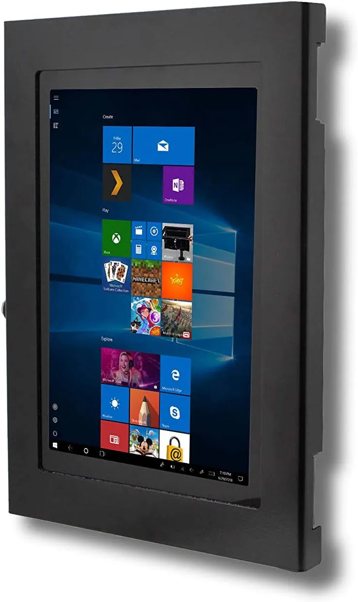 TABcare Locking Security Metal Case for Lenovo 10" Tablet Supports Wall Mount 75/100 mm VESA (Black, Chromebook Duet 2-in-1)