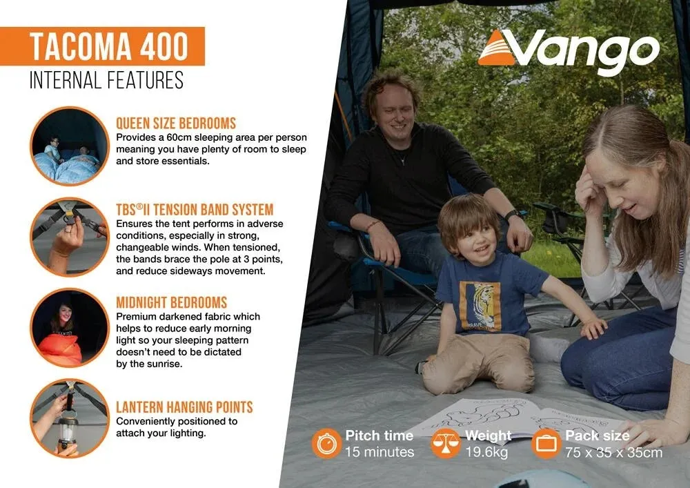Tacoma 400 Poled Tent