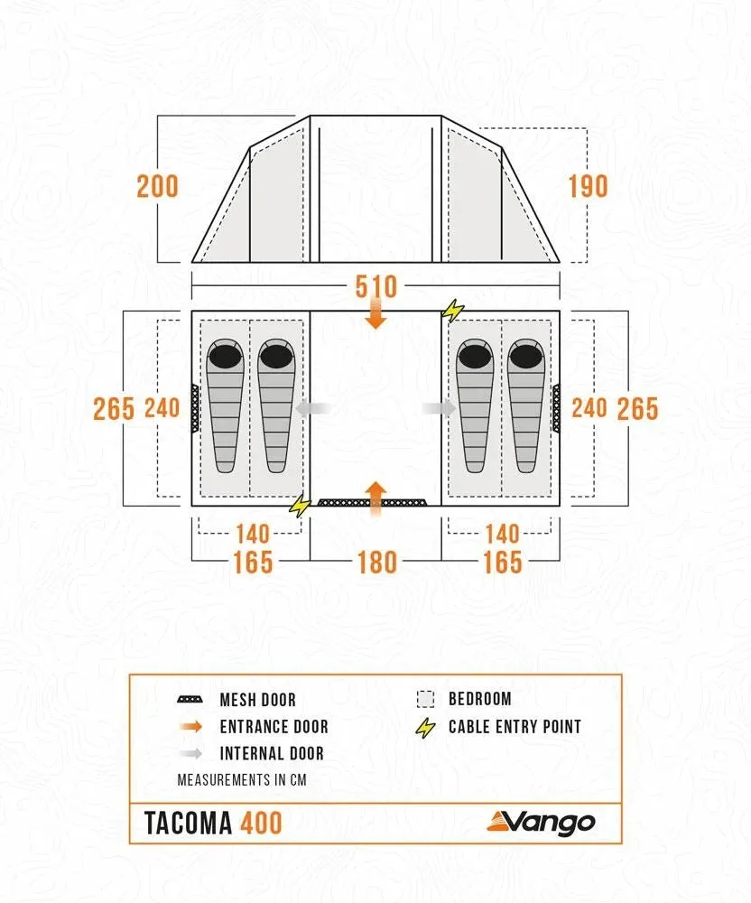 Tacoma 400 Poled Tent