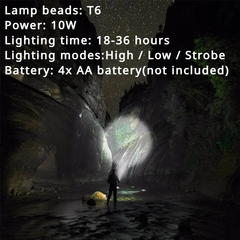 Tactical Flashlight Self Defense Stick - Aluminium Alloy Telescopic Baton