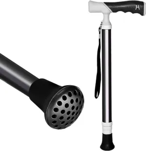 Telescopic Walking Cane with T Handle-Trekking Poles Adjustable Hiking Poles Lightweight-Walking Crutches Mobility Aid for Adults(105cm/41.3inch)