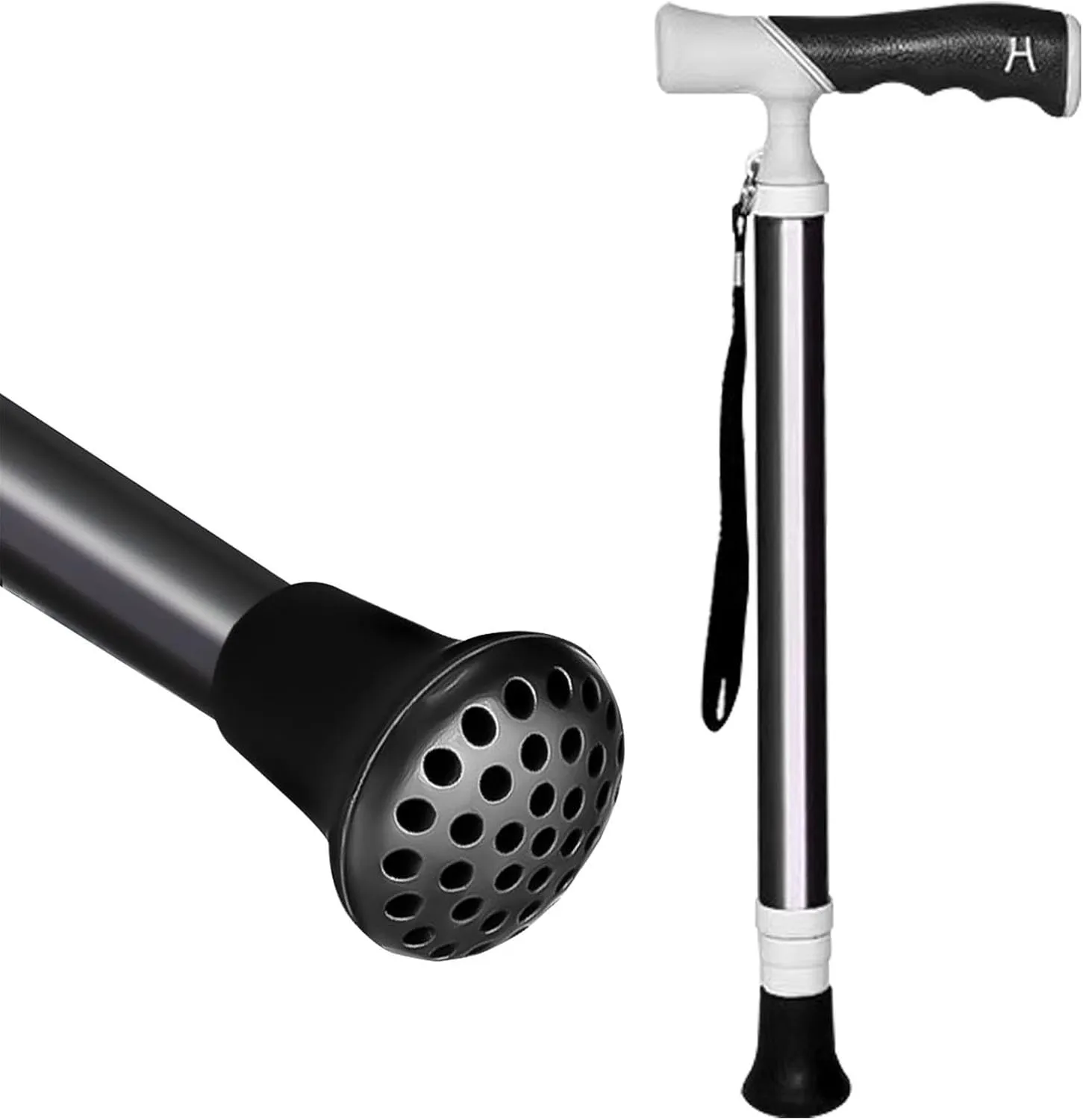 Telescopic Walking Cane with T Handle-Trekking Poles Adjustable Hiking Poles Lightweight-Walking Crutches Mobility Aid for Adults(105cm/41.3inch)