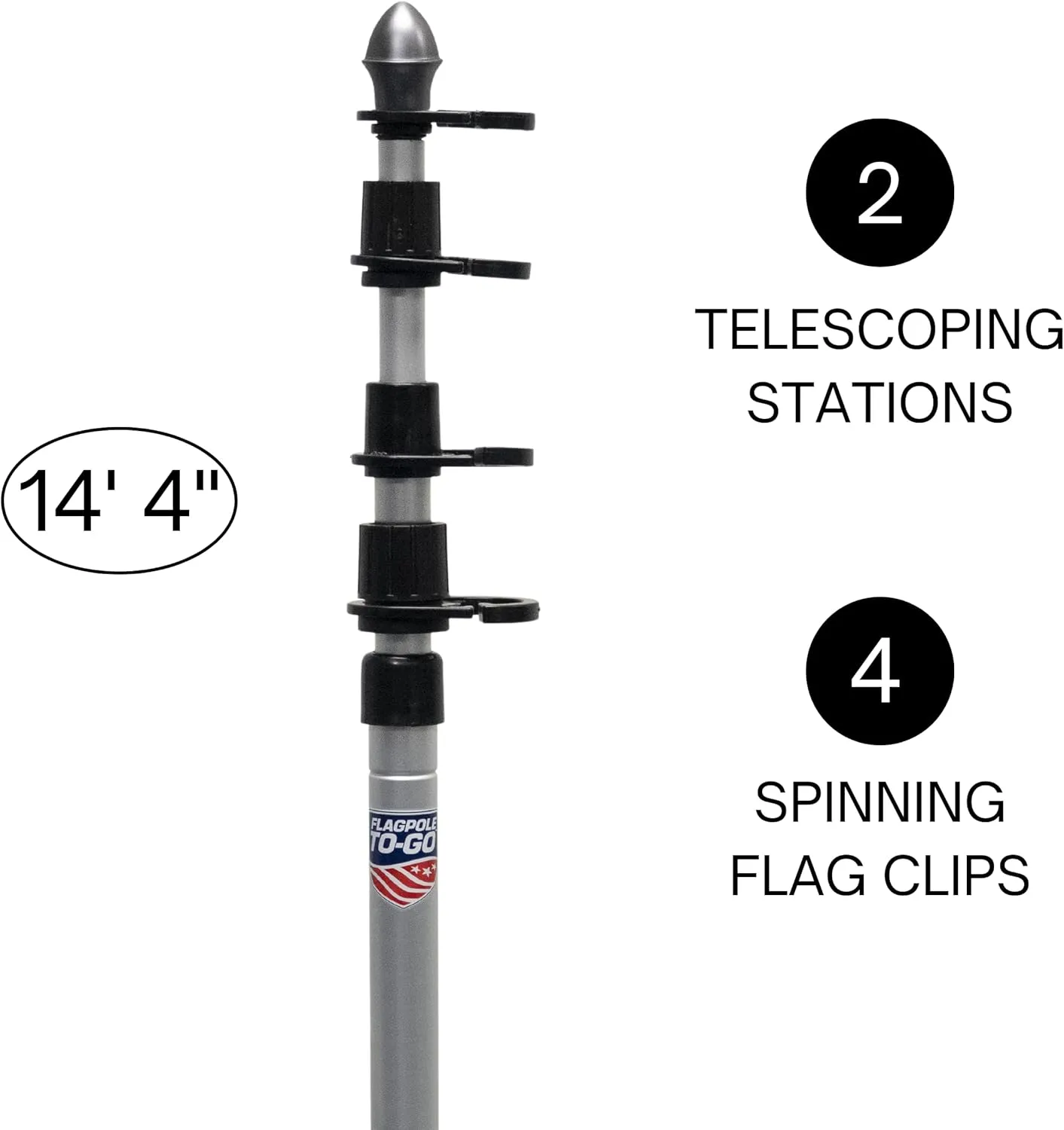 Telescoping Aluminum Portable Flagpole