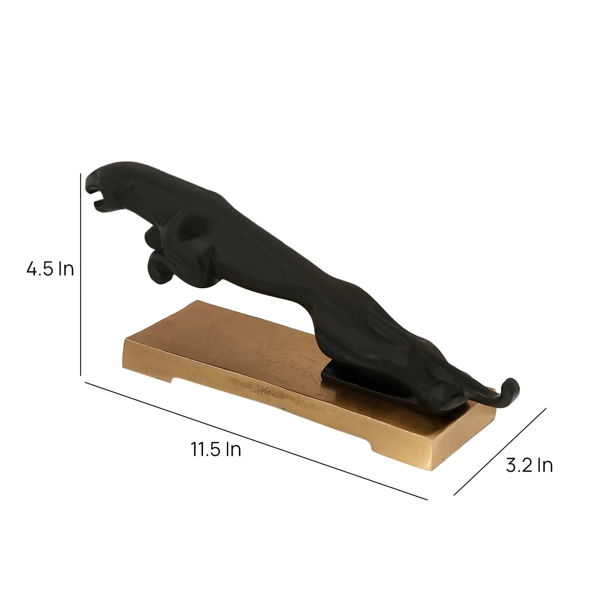 The panther's leap on gold base