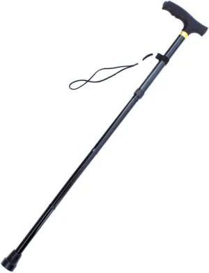 Thickened Aluminium Alloy Folding Walking Stick with Light Hiking Stick for Seniors Non-Slip Telescopic Walking Stick